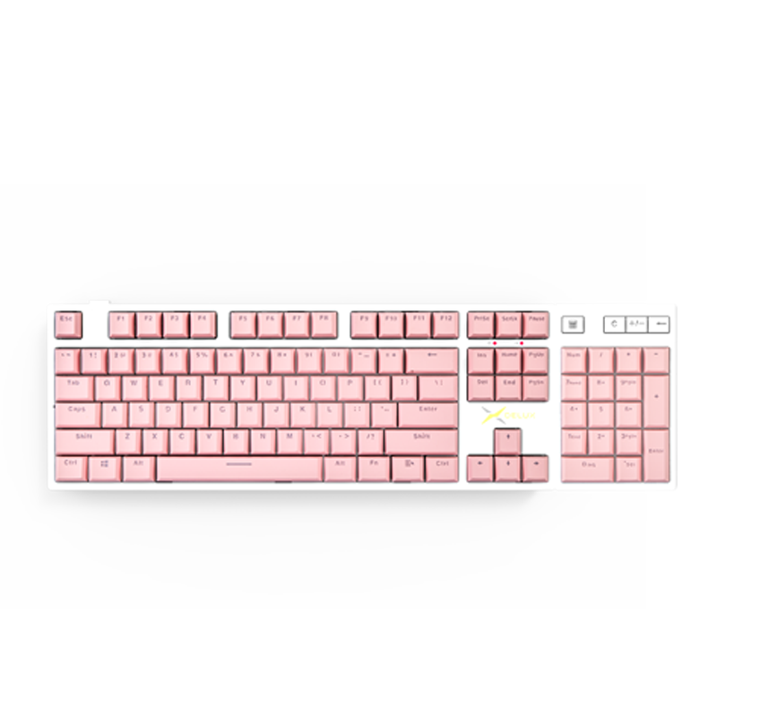 多彩游戏键盘KM13粉色